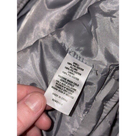 NWT Kim Rogers Quilted Puffer Jacket Coat Women's Large Gray Pewter Everyday - Picture 5 of 7